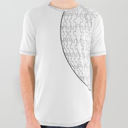 Spherical Jigsaw Puzzle. All Over Graphic Tee