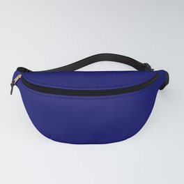 Pakistan Green Blue Solid Color Popular Hues Patternless Shades of Navy Collection Hex #000060 Fanny Pack