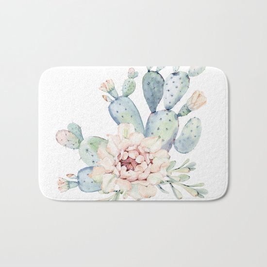 Perfect Cacti Rose Bath Mat