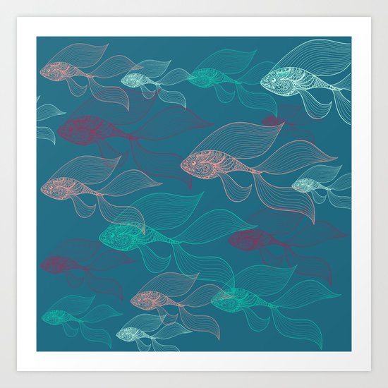 beta fish Art Print