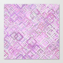Pink Geometric Forms Pattern Design Canvas Print