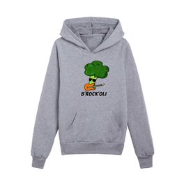 B-ROCK-OLI Cute Broccoli Veggie Pun Kids Pullover Hoodies
