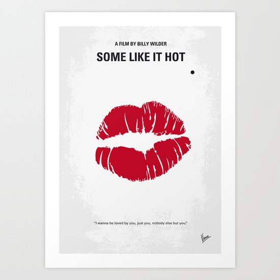 No116 My SOME LIKE IT HOT minimal movie poster Art Print