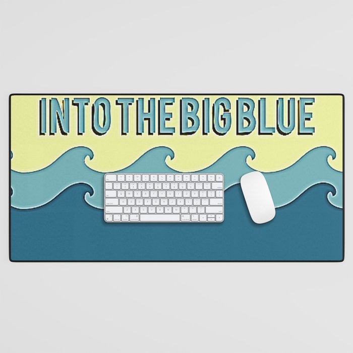 Into the Big Blue Desk Mat