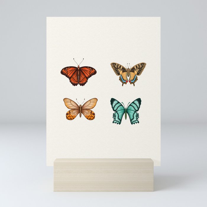 Vintage Butterflies Mini Art Print