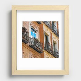 Spain Photography - Apartments With Small Balconies In Madrid Recessed Framed Print