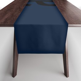 LETTER a (BLACK-NAVY BLUE) Table Runner