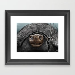 Morla Turtle Neverending story Illustration popart Framed Art Print