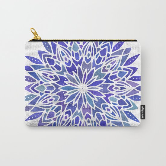 Mandala Vivid Blue Carry-All Pouch