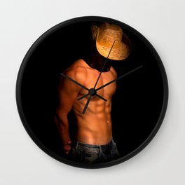 cowboy western guy Wall Clock