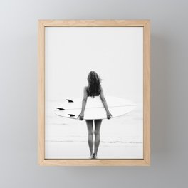 Surf Girl Framed Mini Art Print
