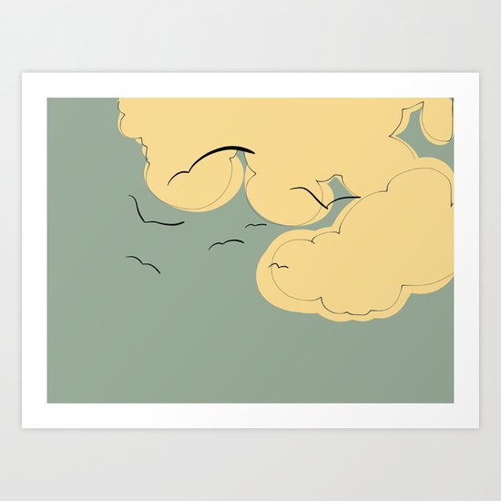 The Yellow Clouds Art Print