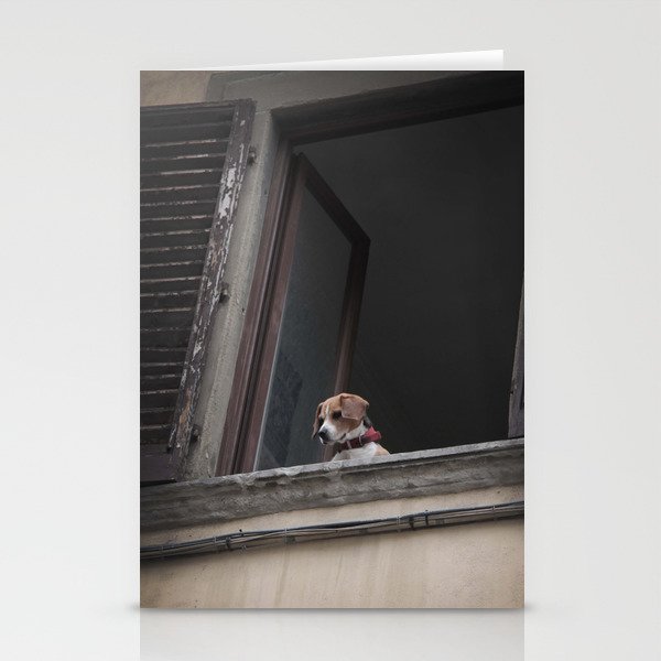 take me with you _ Beagle in a window Stationery Cards