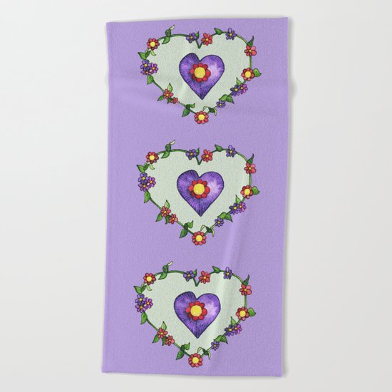 Heartily Floral Beach Towel