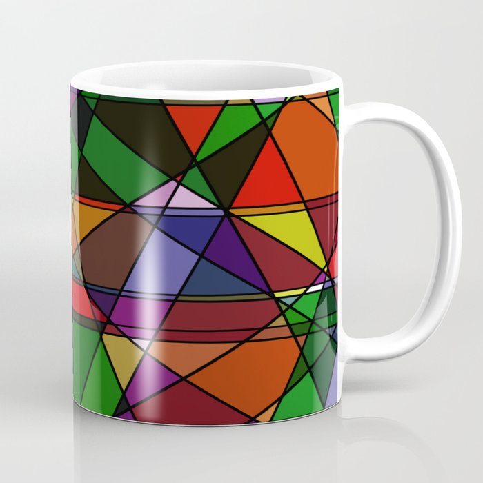 Stain Glass Mosaic Dark Coffee Mug