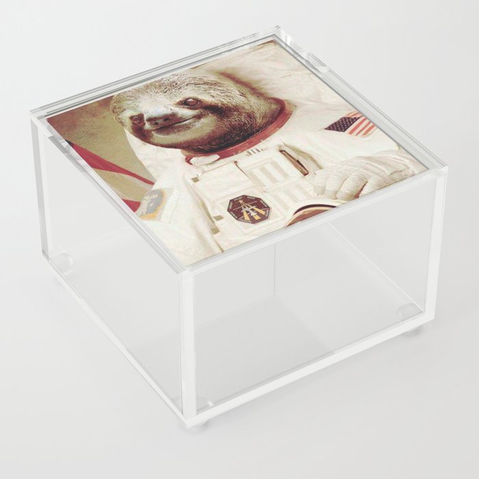 Sloth Astronaut Acrylic Box