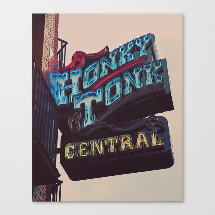Nashville Photography | Country Music | Honky Tonk  Canvas Print