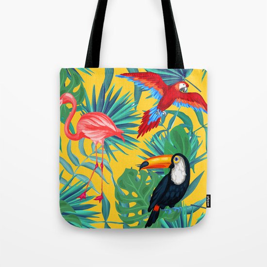 tropical yellow Tote Bag