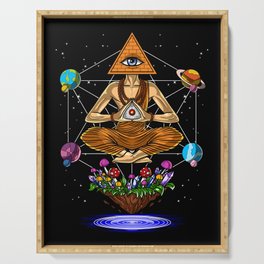 Psychedelic Buddha Serving Tray