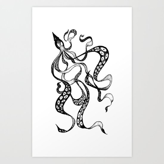 Squid Art Print