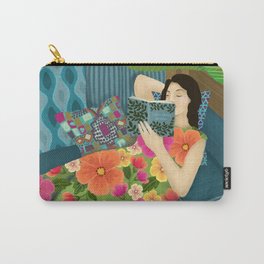 Women Who Read Are Dangerous- Woman reading plant filled room Carry-All Pouch