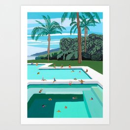 Beachy Pool Art Print
