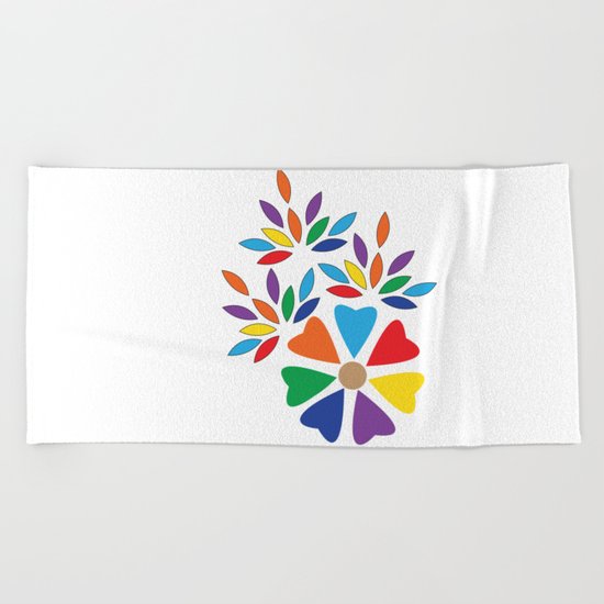 flower Beach Towel