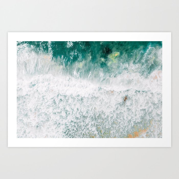 Ocean Print, Ocean Art, Ocean Printable Art, Ocean Waves, Blue Waves
