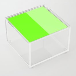 Lime Green Two Monochrome Tone Color Block Acrylic Box