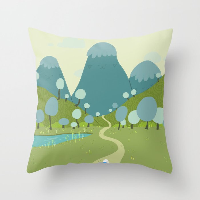 Backpacking Pipa Throw Pillow