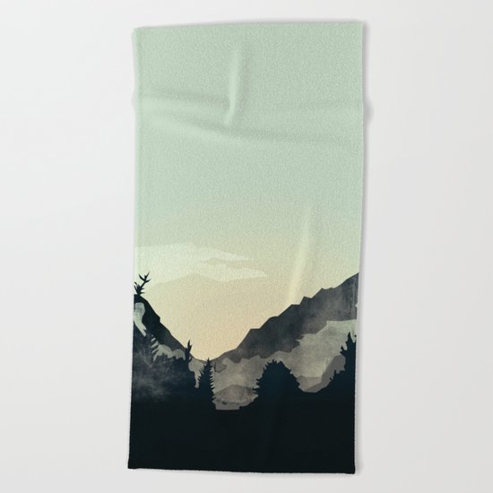 Misty Mountain Beach Towel