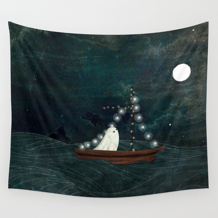 Ghost Boat Ride Wall Tapestry