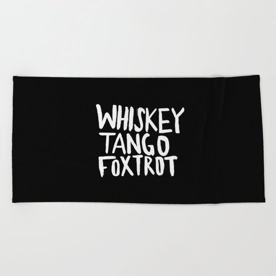 Whiskey Tango Foxtrot x WTF Beach Towel