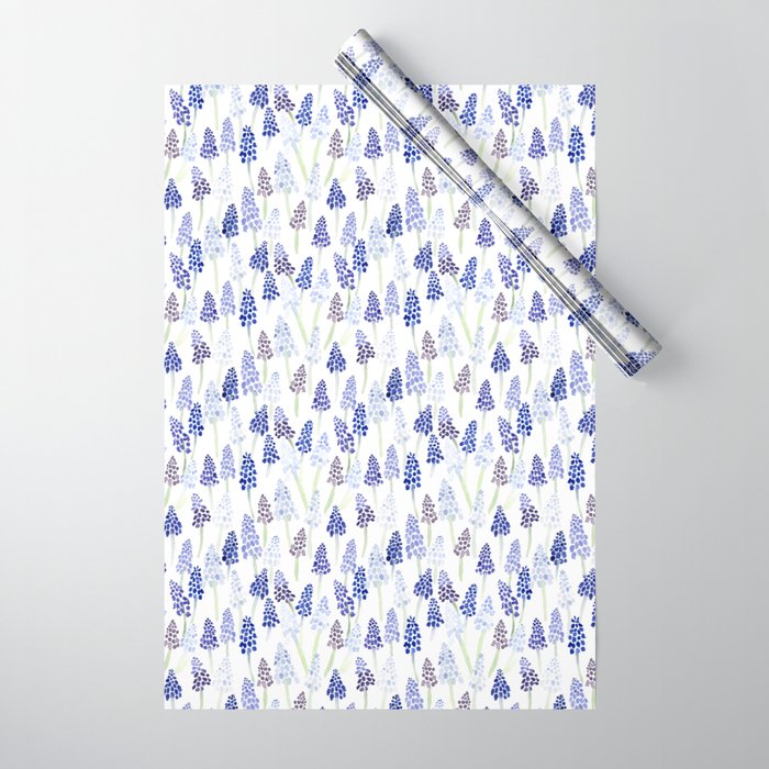 Cotton Floral Wrapping Paper - White