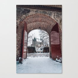 Leiden Hooglandse Kerk seen through Red Gate Canvas Print