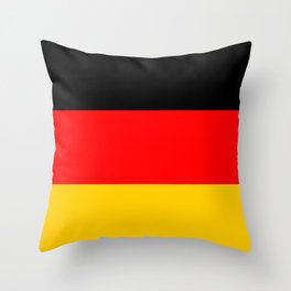 Black Red and Yellow German Flag Throw Pillow | Tricolor, Threecolorflag, Red, Yellow, Germanyflag, Germany, Stripedgermanflag, German, Red Gold Black, Black 