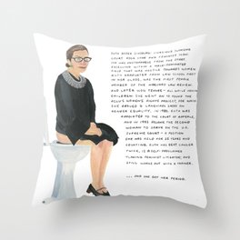 Ruth Bader Ginsburg Throw Pillow