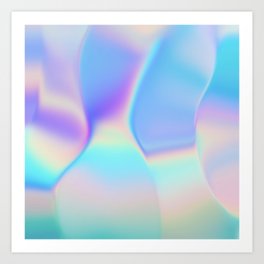 Opal Iridescent Abstract Paint Art Print