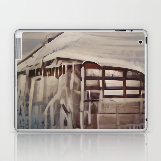 Snow Covered Horse Barn Laptop & iPad Skin