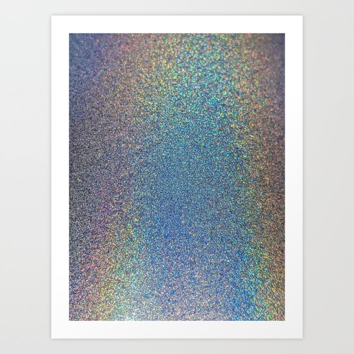 Pretty Rainbow Glitter Art Print