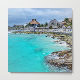 Mexico Photography - Beautiful Beach Resort On The Mexican Coast Metal Print