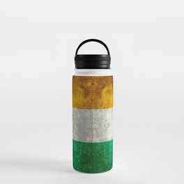 Republic of Ireland Flag, Vintage grungy Water Bottle