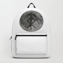 Viking bind rune 'Protection' on moon. Backpack | Digital, Viking, Pagan, Rune, Moon, Bindrune, Protection, Norse, Graphicdesign, Other 