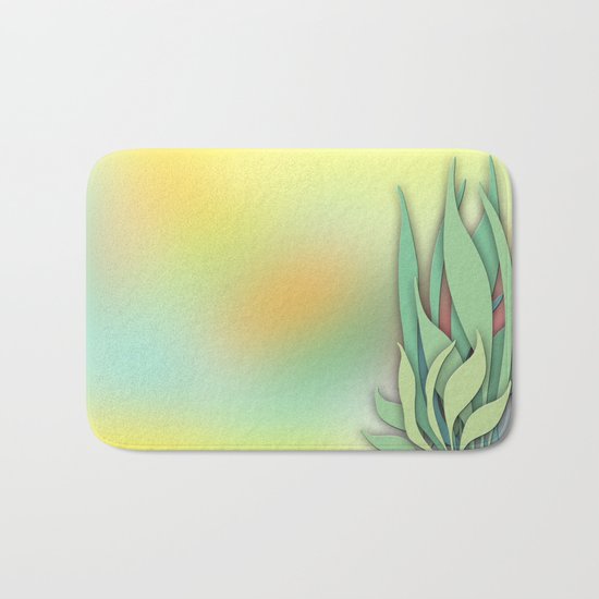 Abstract Plant in the Summer Bath Mat