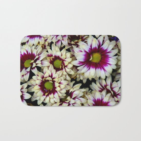 Multi color daisies! Bath Mat