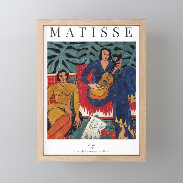 Henri Matisse - Music - Exhibition Poster Framed Mini Art Print