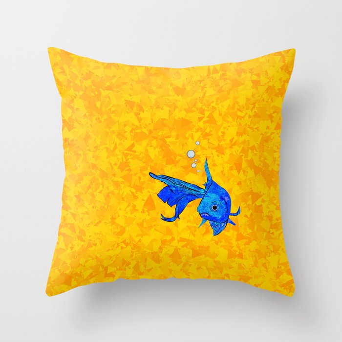 A fish! A fish! A fishy... OH!! Throw Pillow