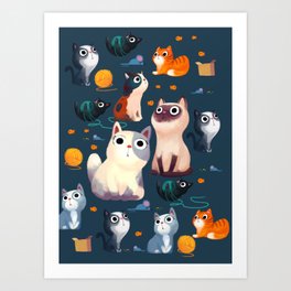 Cat Print Art Print