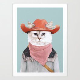 Rodeo Cat Art Print