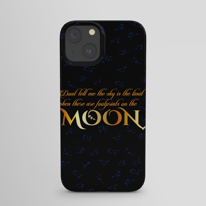 Inspirational moon quotes with zodiac constellations iPhone Case